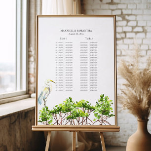 Banquet Florida Theme Wedding Seating Chart Foam Board