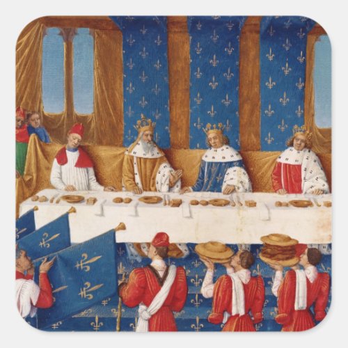 Banquet given by Charles V Square Sticker