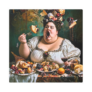 "Banquet of Chaos" Surreal Colourful Artwork Metal Print