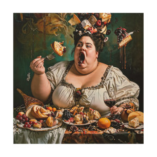 "Banquet of Chaos" Surreal Colourful Artwork Wood Wall Art