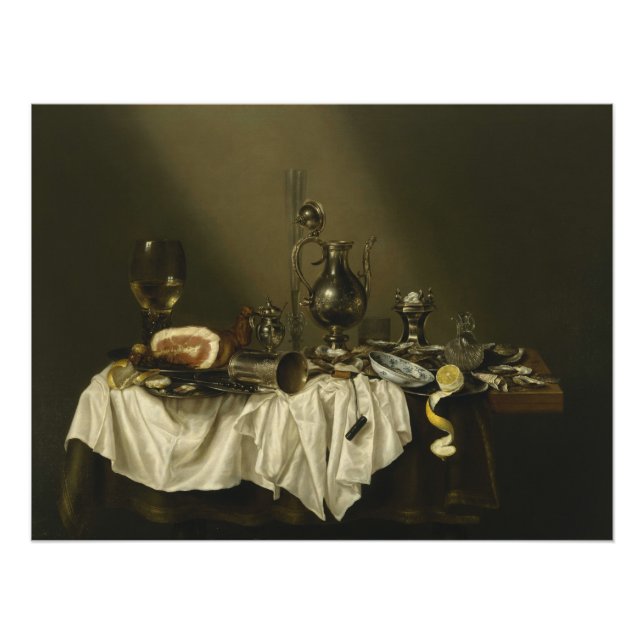 Banquet Piece with Ham Willem Claesz Heda Glossy Poster (Front)