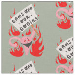 bans off our bodies womens rights angry uterus fabric