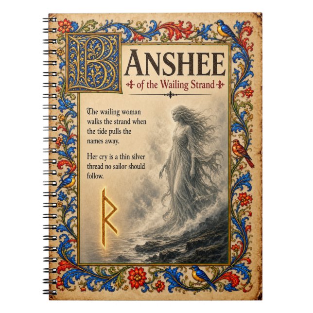 Banshee, Medieval Bestiary Art Notebook (Front)