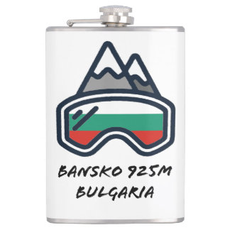 Bansko Ski Snowboard Resort Mug Flask