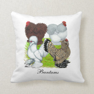 Bantams Feather Legged Throw Pillow