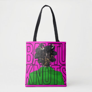 Bantu Knots in pink and green Tote Bag