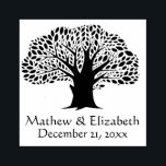 Banyan Tree Rustic Outdoor Wedding Rubber Stamp<br><div class="desc">Perfect for outdoor weddings. Customize it with your own text.</div>