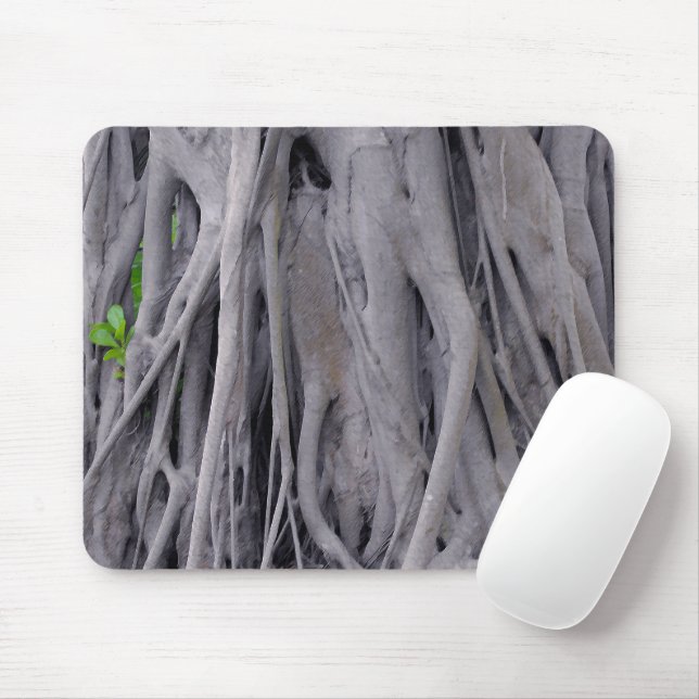 Banyan Tree Trunk Mouse Pad (With Mouse)