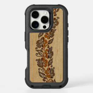Banyans Hawaiian Hibiscus Faux Wood Surfboard iPhone 16 Pro Case