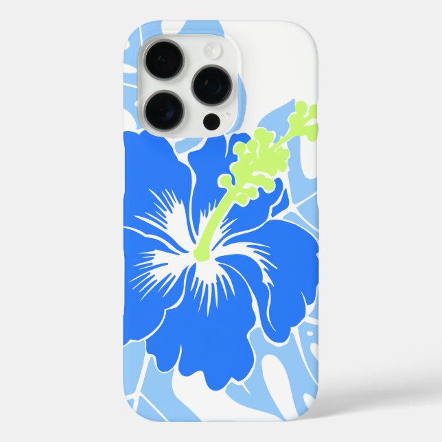 Banzai Beach Hawaiian Hibiscus Blue Case-Mate iPhone Case (Back)