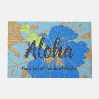 Banzai Beach Hawaiian Hibiscus Floral Aloha Doormat
