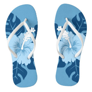 Banzai Beach Hawaiian Hibiscus Floral Flip Flops