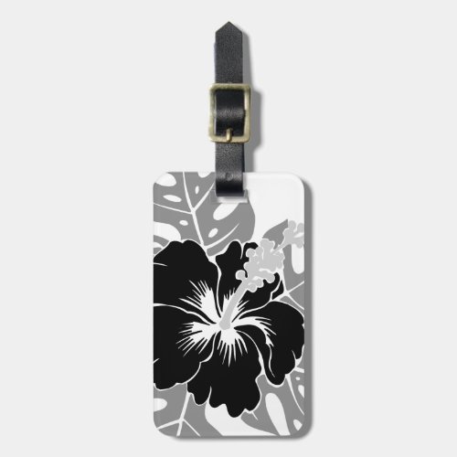 Banzai Beach Hawaiian Hibiscus Floral Luggage Tag