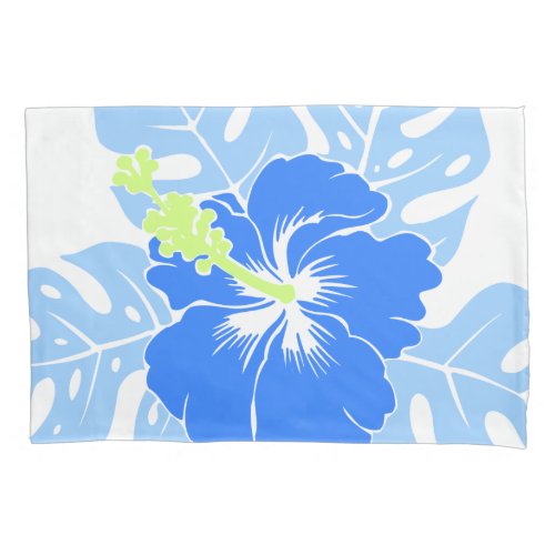 Banzai Beach Hawaiian Hibiscus Reversible Stripe Pillowcase