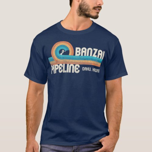 Banzai Pipeline  80s Graphic  North Shore Hawaii T_Shirt