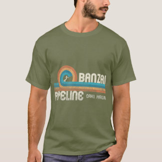 Banzai Pipeline  80s Graphic  North Shore Hawaii T-Shirt