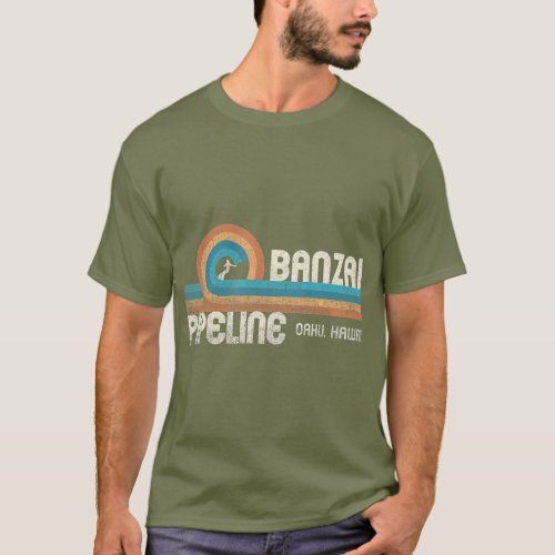 Banzai Pipeline  80s Graphic  North Shore Hawaii T_Shirt