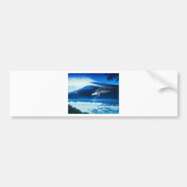 BANZAI Surf Art by Steven Power Bumper Sticker (Front)