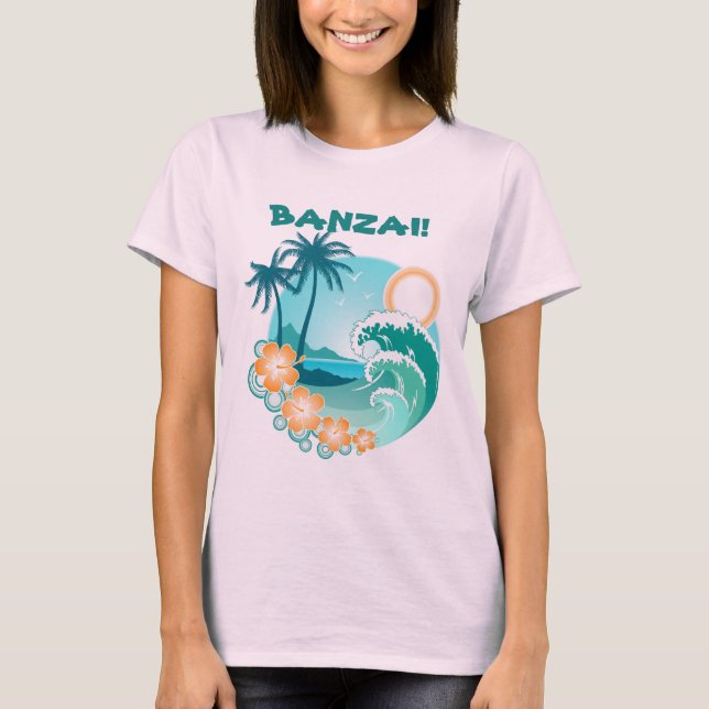 Banzai Surfing T-Shirt (Front)