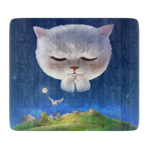 Bao Bao: Floating Among Stars Night Sky Dream Cutting Board