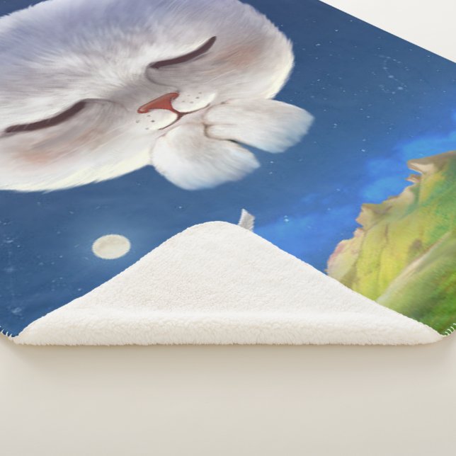 Bao Bao: Floating Among Stars Night Sky Dream Sherpa Blanket (3/4)