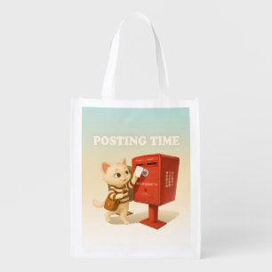 Bao Bao: Posting Time with Retro Taiwan Mailbox Grocery Bag