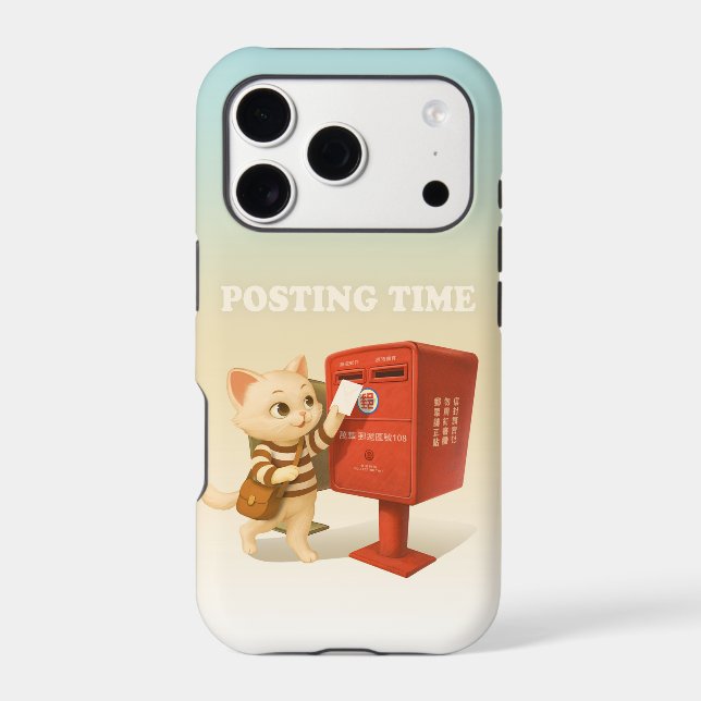 Bao Bao: Posting Time with Retro Taiwan Mailbox iPhone Case (Back)