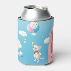 Bao Bao: Skyward Bound Kittens Balloon Fantasy Can Cooler