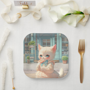 Bao Bao: The Vintage Pastry & Sweet Shop Art Paper Plates