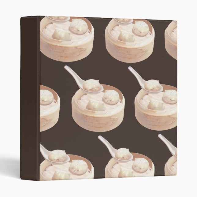 Bao Buddies: Cute Cat Dumplings in Steamer 3 Ring Binder (Front/Spine)