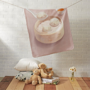Bao Buddies: Cute Cat Dumplings in Steamer Baby Blanket