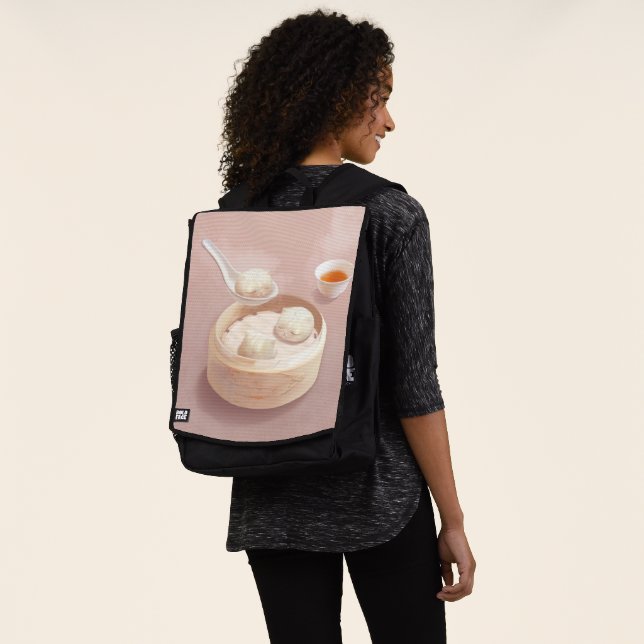 Bao Buddies: Cute Cat Dumplings in Steamer Backpack (Worn)