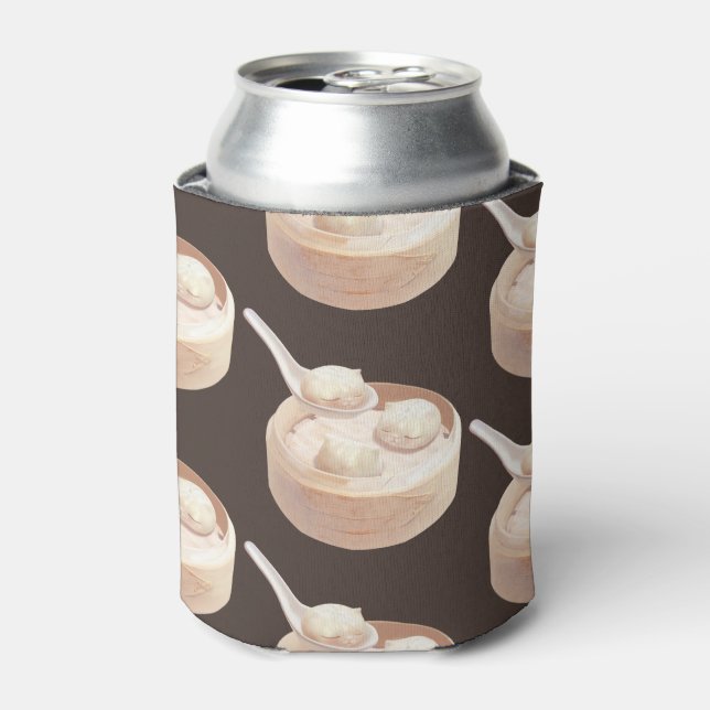 Bao Buddies: Cute Cat Dumplings in Steamer Can Cooler (Can Front)