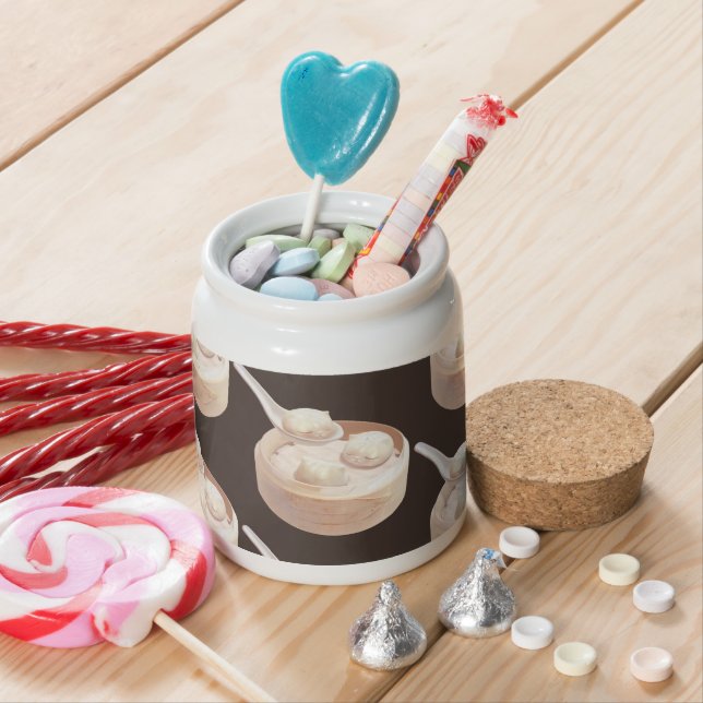 Bao Buddies: Cute Cat Dumplings in Steamer Candy Jar (In Situ)