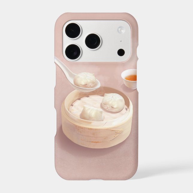 Bao Buddies: Cute Cat Dumplings in Steamer Case-Mate iPhone Case (Back)
