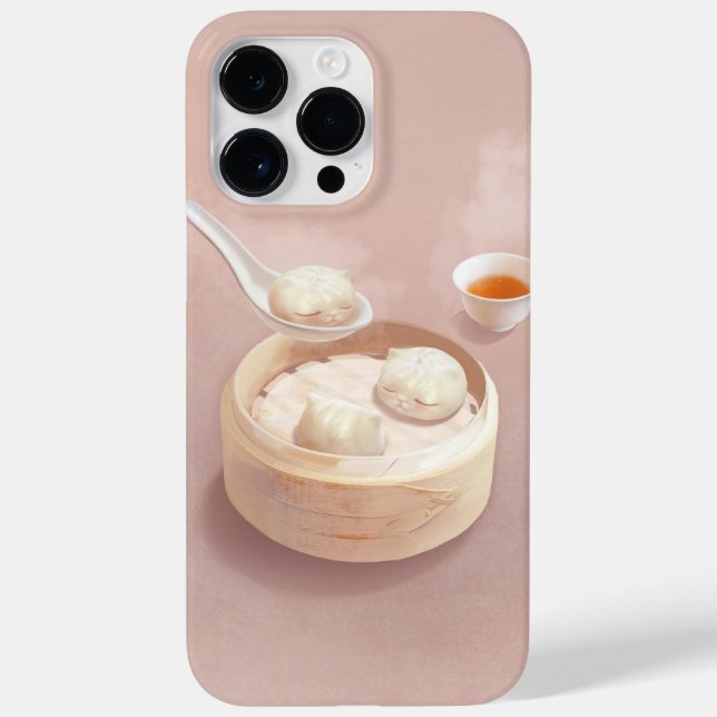 Bao Buddies: Cute Cat Dumplings in Steamer Case-Mate iPhone Case (Back)