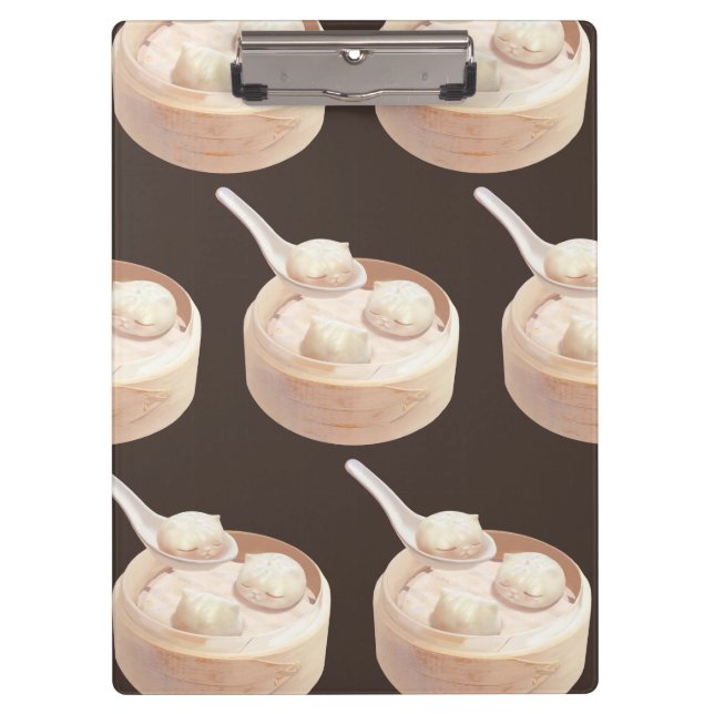 Bao Buddies: Cute Cat Dumplings in Steamer Clipboard (Front)