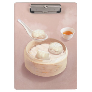 Bao Buddies: Cute Cat Dumplings in Steamer Clipboard