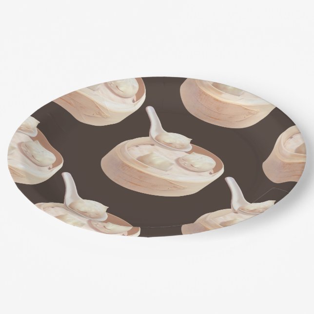 Bao Buddies: Cute Cat Dumplings in Steamer Paper Plates (Angled)