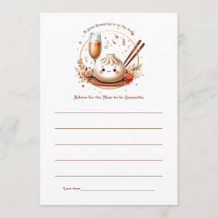 Bao in the Oven Theme Little Dumpling Baby Shower Advice Card