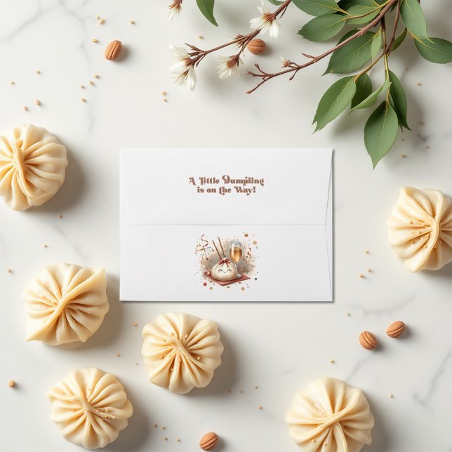 Bao in the Oven Theme Little Dumpling Baby Shower Envelope (Bao in the Oven Theme Little Dumpling Baby Shower Envelope)