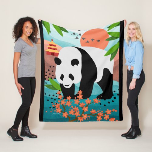 BAO SHI _ Panda fleece blanket 3 sizes