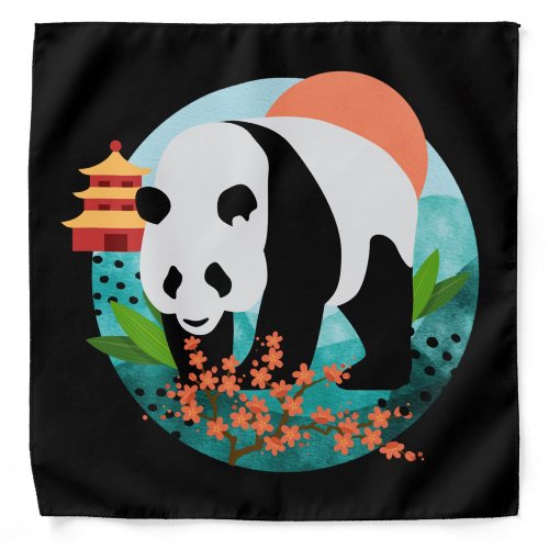 BAO SHI _ Panda Furoshiki gift wrap cloth bandana