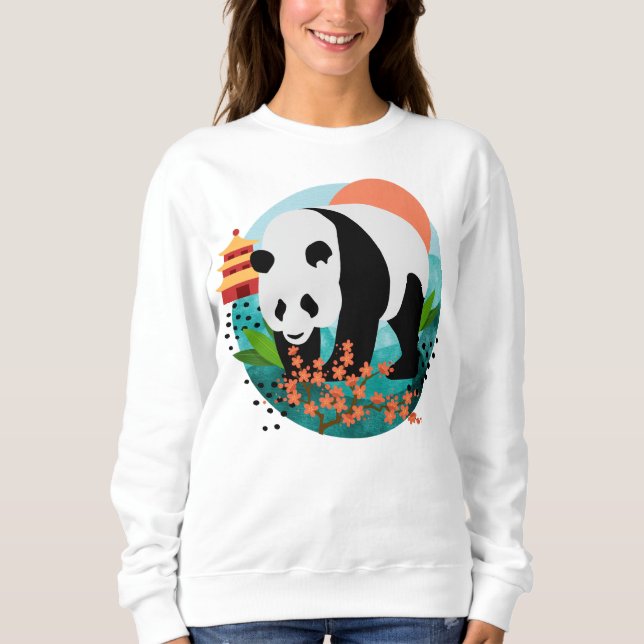 BAO SHI - Panda shirts- choose style and size Sweatshirt (Front)