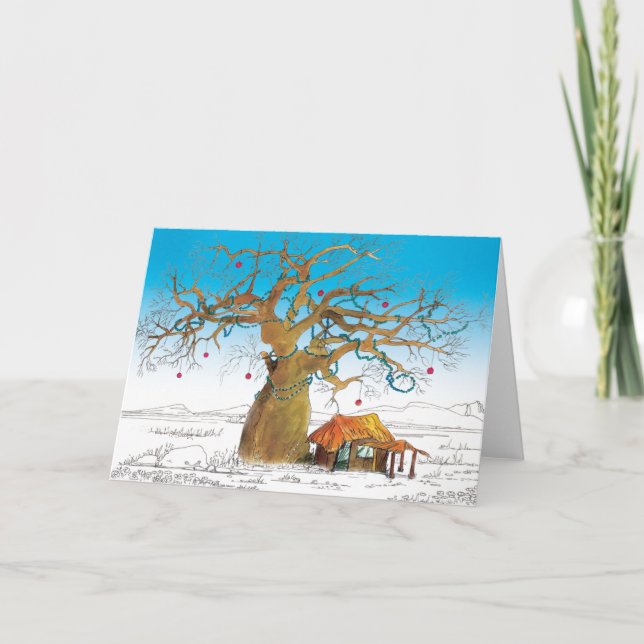 Baobab Christmas Tree Holiday Card (Front)