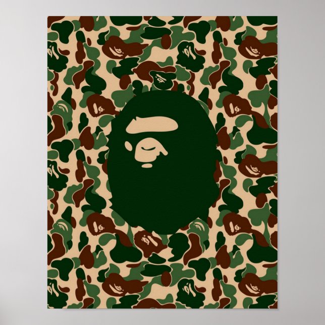 bape Camo monkey hypebeast Poster (Front)