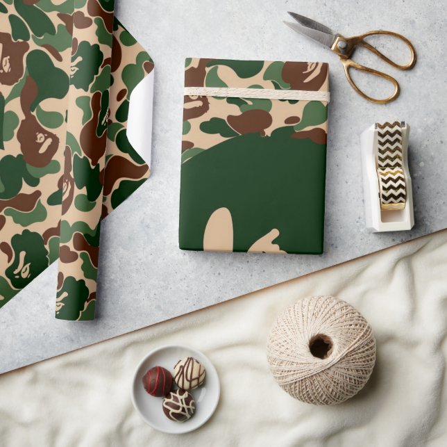 bape Camo monkey hypebeast Wrapping Paper | Zazzle