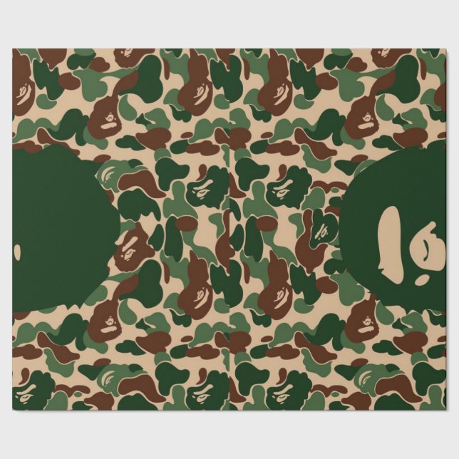 bape Camo monkey hypebeast Wrapping Paper | Zazzle