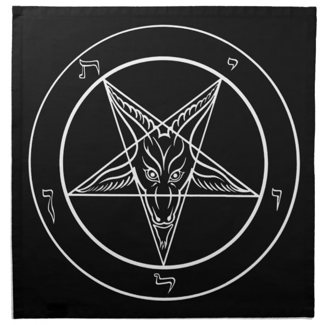 Baphomet 20"x20" Cloth - Set of 4 Napkin (Front)
