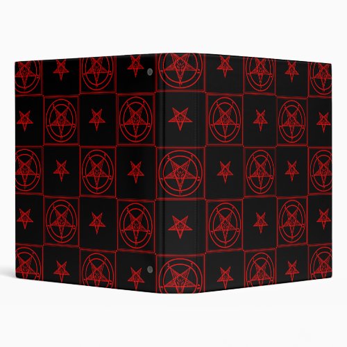 Baphomet 3 Ring Binder